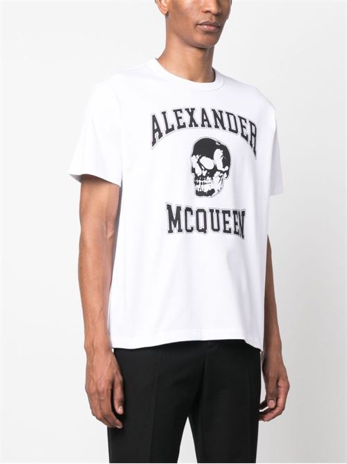 T-shirt in cotone con logo ALEXANDER MCQUEEN | 759442QVZ290910